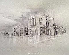 设计师 Ekaterina Vedernikova 建筑手绘 ​​​​