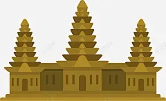 褐灰色卡通吴哥窟矢量图 免抠png 设计图片 免费下载 页面网页 平面电商 创意素材