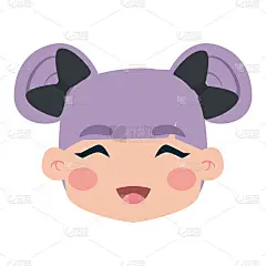一个女孩卡通形象的化身
