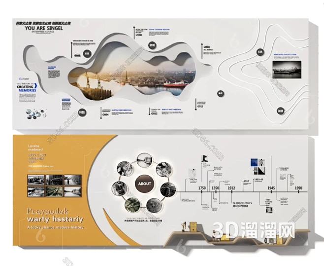 【文化墙3D模型下载】-文化墙3D模型素...