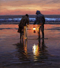 "November Razor Clam" by artist Mark Boyle oil on canvas: 