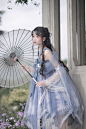 浮云堆上lolita原创设计中华风汉元素优雅洋装裙◆昙中雀◆预约-淘宝网