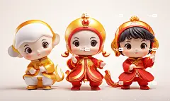 中国新年壁纸中国服装的孩子