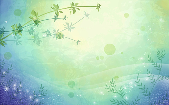 温馨浪漫淡雅唯美花草高清背景  插画背景