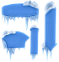 冰山对话框  雪  框 艺术框 素材 png