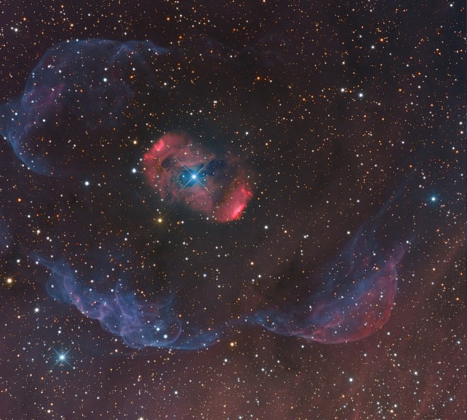 NGC 6164的外暈  美麗的發射星雲...