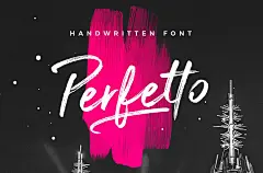 Perfetto复古手绘极简经典海报杂志封面潮流手写无衬线英文字体-淘宝网