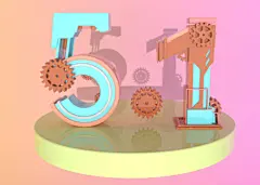 劳动节节假日 数字五一 节日字体 机械数字51，管道 数字51，科技数字，阿拉伯数字，机械字母