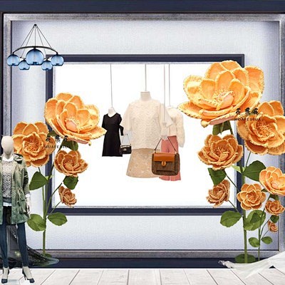 花飞花 商场展示橱窗装饰婚礼背景影楼道具...