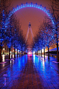 Glowing London Eye - England