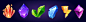 Magic gem stones diamond and jewel crystals
