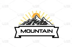 创造力,山,品牌名称,地形,户外,冬天,绿色,日出,日落,复古
