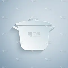 纸,分离着色,锅,图标,银色,横截面,三维图形,金属,钢铁,不锈钢