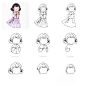超可爱的汉服简笔画合集，马住练习..图|@爱画画的橙子 ​​​​