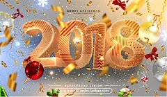 2018年新年贺卡中国风春节狗年元旦促销海报模版EPS矢量设计素材-@Adobe资源云 