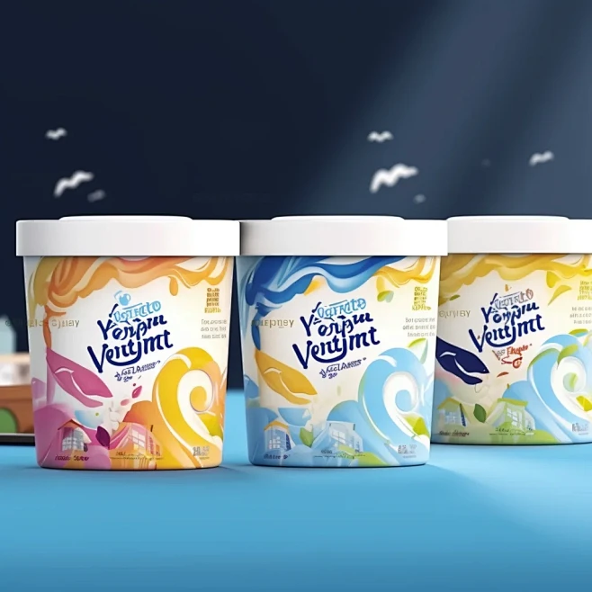 酸奶包装设计，盛夏的冰山