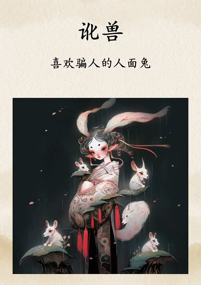 《中国妖怪大全》76 讹兽-花瓣网