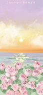 cr.微博@谷雨芽郁__221007_风景 油画棒 质感 手机壁纸