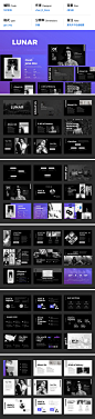 1401619 Lunar Powerpoint Presentation 多配色简约现代ppt演示文稿模版