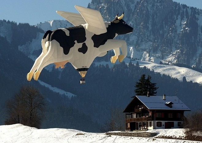 这牛（哔——）冲天的热气球