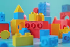 拼装积木城堡搭建