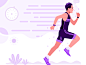 Running Men Athletic Sport vector illustration workout weight training athletic athlete health sport run identity website app icon web animation branding vector design illustration