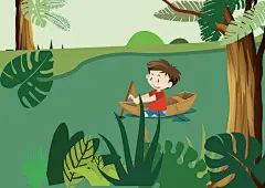 小朋友春天春游踏青海报
