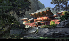 画画的荣耀采集到场景线稿