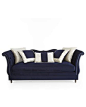 Haute House "Horton" Navy Velvet Sofa - Neiman Marcus: