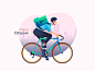 Delivery Boy Bike cycling cycle shipping logistics life exercise service healthy transport speed boy flat bicycle bike sports delivery health sport man gif