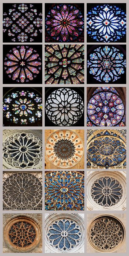 玫瑰窗（the rose window）...