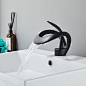Create a modern class with the black waterfall bathroom faucet. Its wide spout is complemented by a contemporary lever handle, sure to add elegance to any bathroom. Built from lead-free solid brass composition, this faucet is a durable and attractive piec