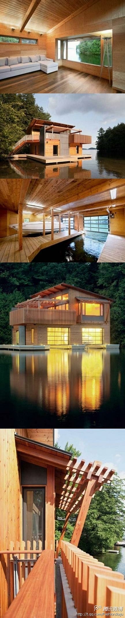  这是真正建在水上的屋子，位于加拿大安大...