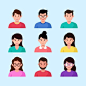 Group of people avatars