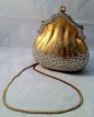 Vintage Judith Leiber Handbag Crystal Gold Chatelaine