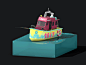 Boat gif C4D