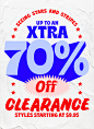 extra 70 percent off clearance