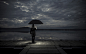 General 1920x1200 alone clouds lake umbrella sky lights