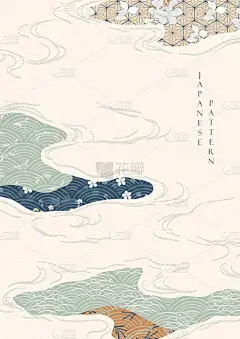 中文背景与手绘波型矢量.具有老式花纹的东方模板设计. 
