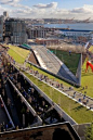 Olympic Sculpture Park in Seattle Washington is full of outdoor sculpture and great views.