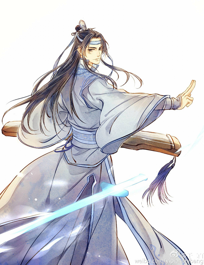 魔道祖师·蓝忘机 同人插画 千二百/绘