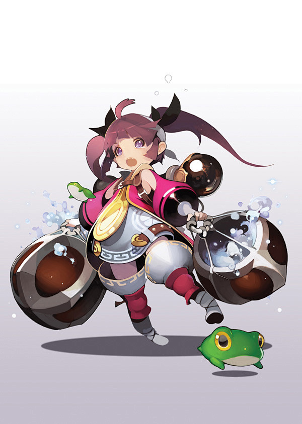 Q版卡通日韩游戏动漫原画图片素材女神人物...