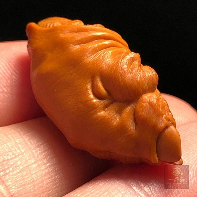 橄榄核雕刻猪蹄猪脚猪手祝寿单籽背云吊坠纯...