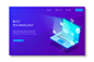 创意商务企业办公官网WEB登陆页UI通讯电子设备插画海报设计T233-淘宝网