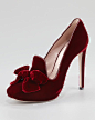 Velvet loafer pump Miu Miu