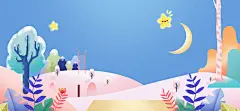 童趣梦幻文艺手绘梦幻紫banner_新图网 https://ixintu.com 踏青季 踏青出游季 春季踏青 踏青春游 清明踏青 春游季 踏青节 阳春三月 春天踏青 踏青活动 美妆节 春天 踏青 梦想 梦幻 文艺 小清新 简约 素材 广告 设计 背景 月亮 五角星 树木 渐变