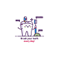 #teeth #tooth #toothbrush #dental #funny #higiene #character #characterdesign #vectorart #vector #healthy #healthyteeth #sailor_johnny  #illustration