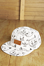 This might just be the only cat Snapback you'll ever see. http://cmbk.bigcartel.com/product/cmbk-cat-hat-5-panel-white