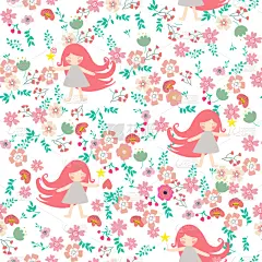 可爱的,女孩,角度,春天,园林,请柬,浪漫,壁纸,花,离开