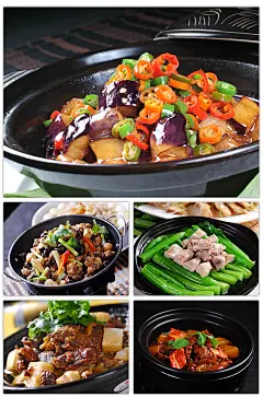 19款 高清摄影地方特色煲仔菜图片素材